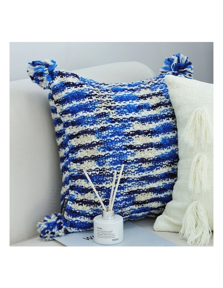 SOGA 2X 45cm Throw Pillow Deep Sea Blue Gradient Dyed Decorative Soft Square for Couch or Bed image 4
