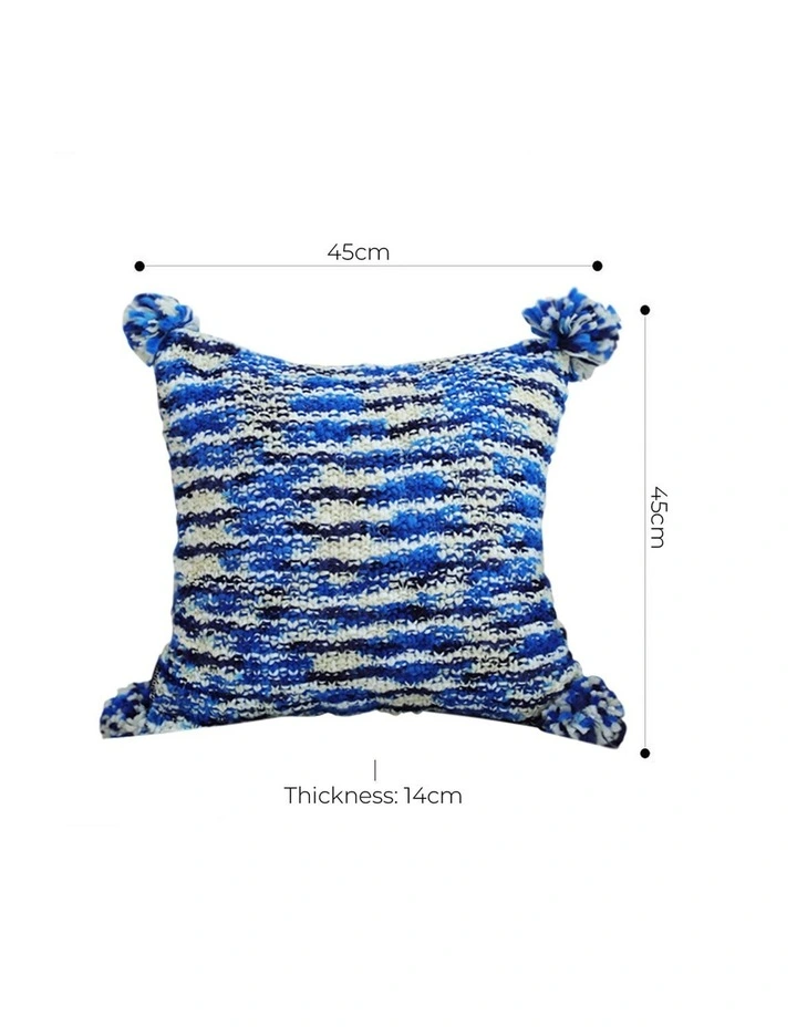 SOGA 2X 45cm Throw Pillow Deep Sea Blue Gradient Dyed Decorative Soft Square for Couch or Bed image 5