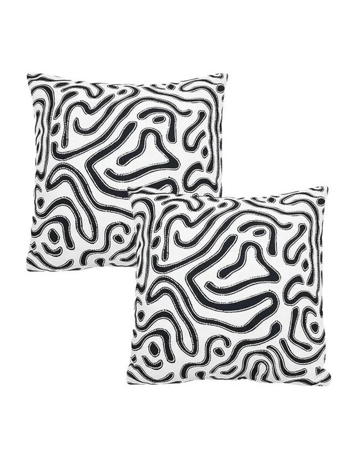 SOGA 2 Pack Pink Textured Geometric Throw Pillow 50cm image 1