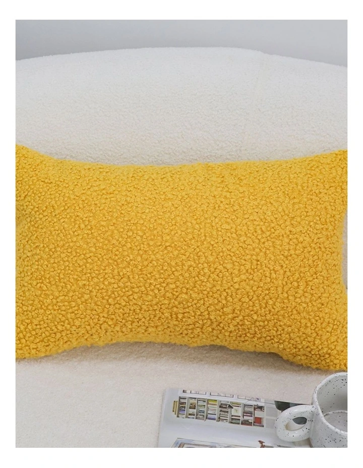 SOGA 2 Pack Mustard Boucle Lumbar Cushion Cover 30x50cm image 5