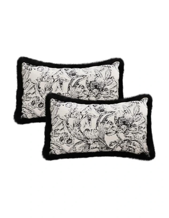 SOGA 2X 35cm Elegant Decorative Luxury Victorian Rose French Embroidery Throw Pillow image 1