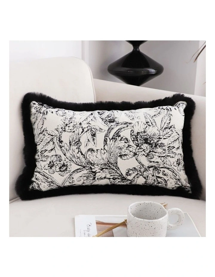 SOGA 2X 35cm Elegant Decorative Luxury Victorian Rose French Embroidery Throw Pillow image 3