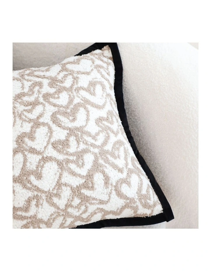 SOGA 2X 50cm Elegant Beige Scrollwork Pattern Black Trim Decorative Throw Pillow image 7