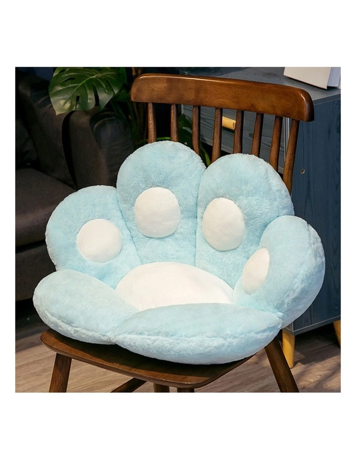 SOGA 80cm Mint Blue Paw Shape Cushion image 2