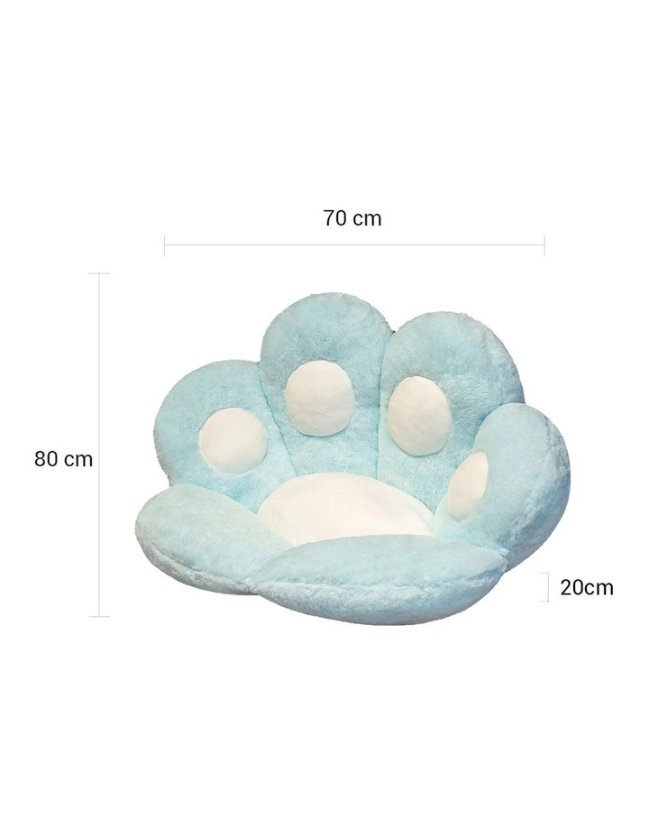 SOGA 80cm Mint Blue Paw Shape Cushion image 3