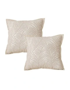 SOGA 2X 45cm Elegant Palm Leaf Texture & Jacquard Square Throw Pillow