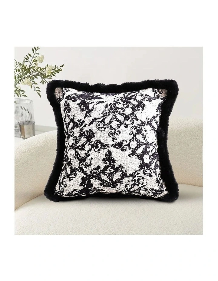 SOGA 2X 45cm Vintage Black Herringbone Pillowcase Set & Square Throw Pillow image 3