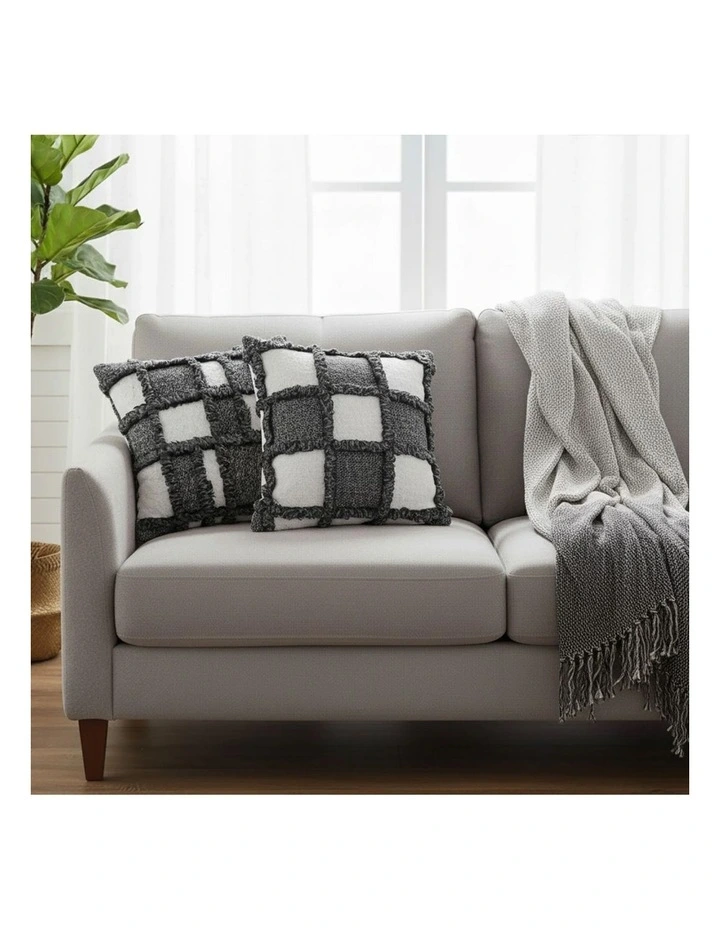 SOGA Home & Living Bundle 2 Gray Bohemian Fringe Pillow & Star Grey Tassel image 3