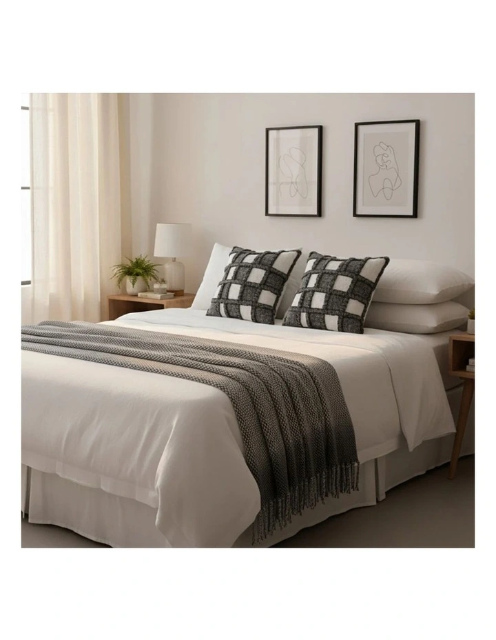 SOGA Home & Living Bundle 2 Gray Bohemian Fringe Pillow & Star Grey Tassel image 4