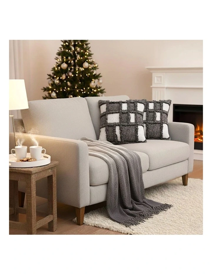 SOGA Home & Living Bundle 2 Gray Bohemian Fringe Pillow & Star Grey Tassel image 5