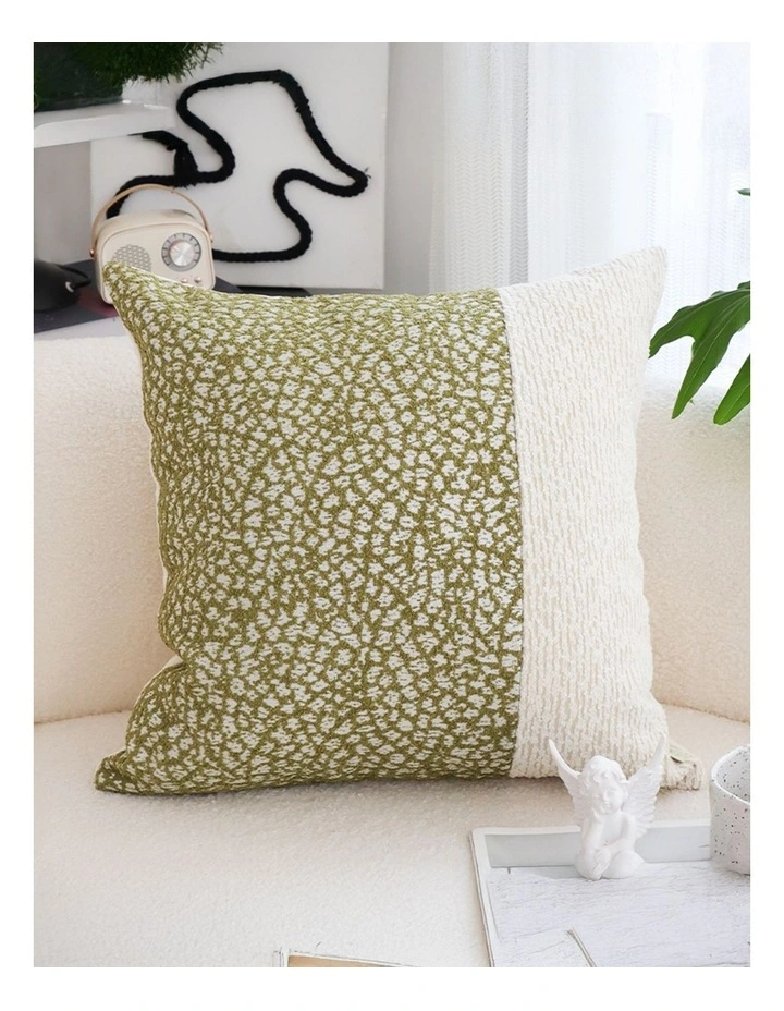 SOGA 2 Pack Green Beige French Style Tufted Seat Cushion 50x50x18cm image 2