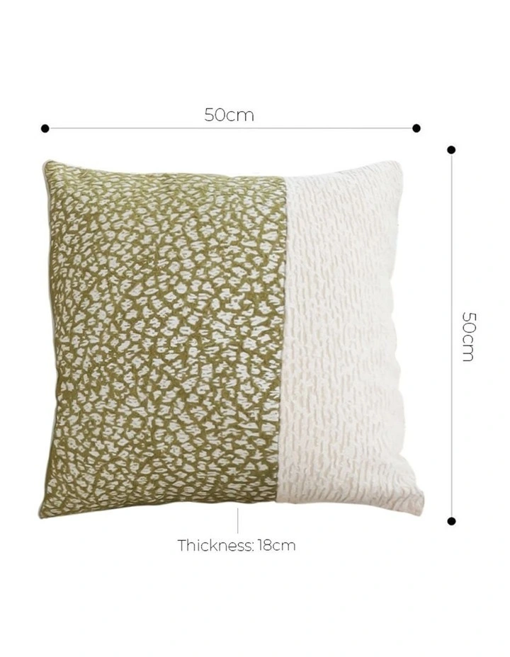 SOGA 2 Pack Green Beige French Style Tufted Seat Cushion 50x50x18cm image 5