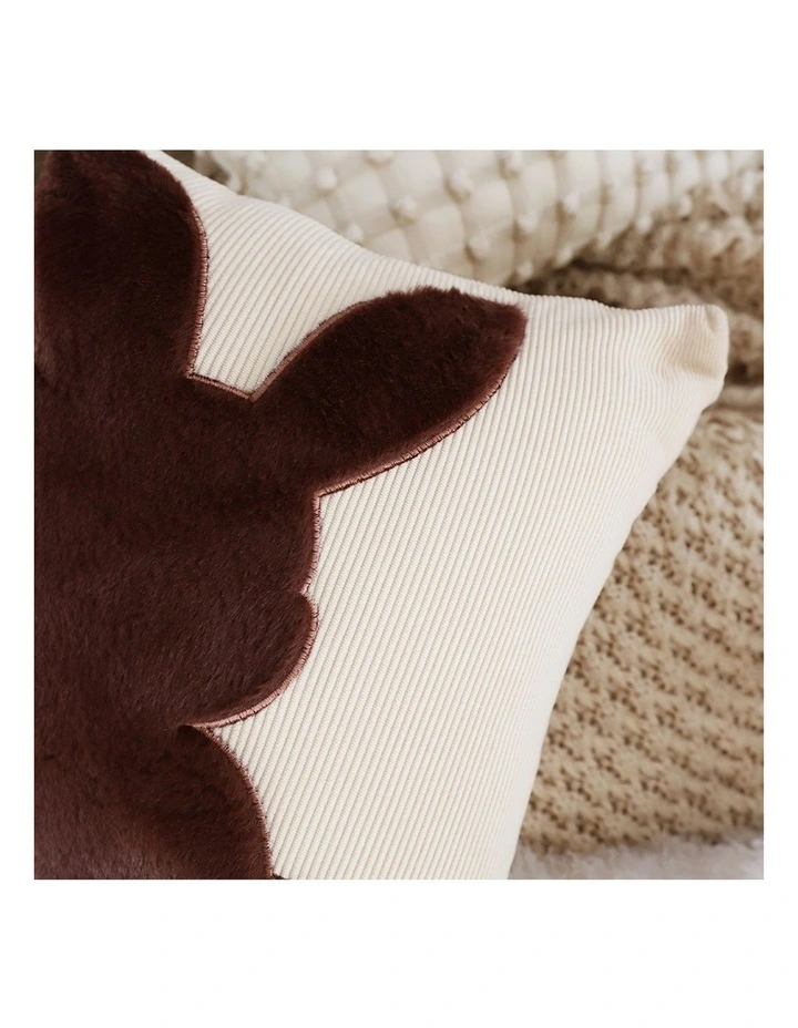 SOGA 2X 45cm Light Tan Throw Pillow Coffee Bunny Square Cushion Decor image 3