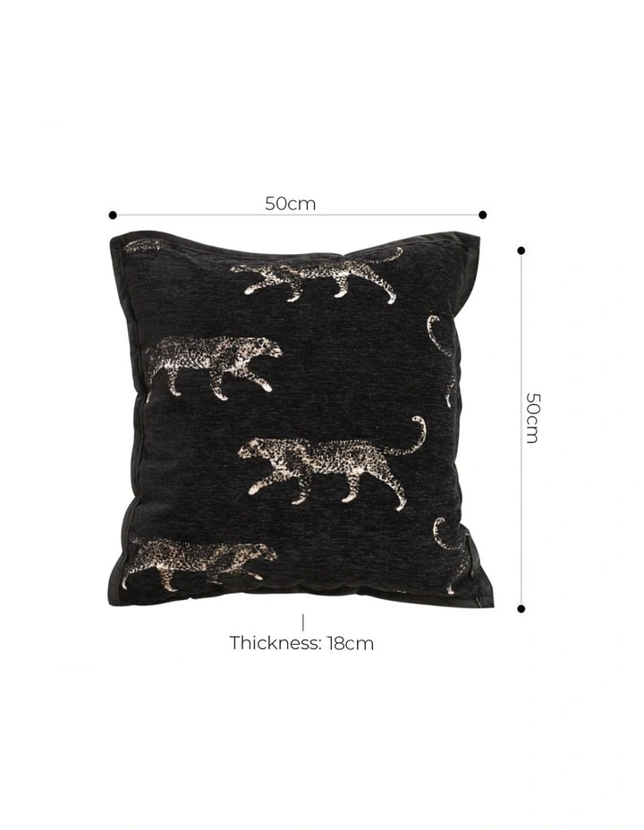 SOGA 2X 50cm Black Throw Pillow Elegant Decorative Cushion Living Room Modern Home Decor image 5