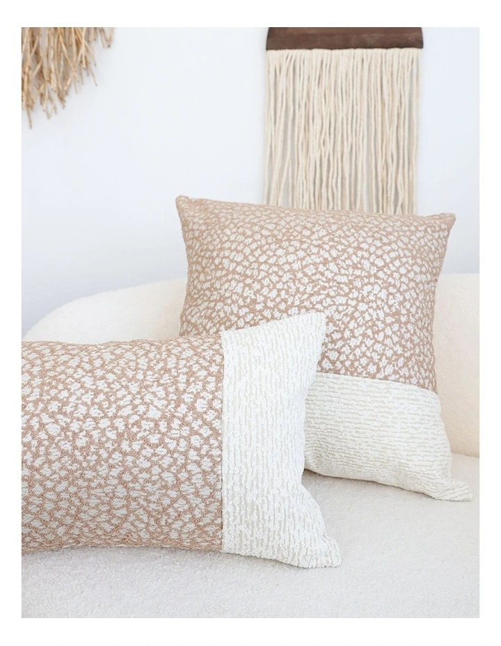 SOGA 2 Pack Beige White Floor Cushion 50x50x18cm image 2