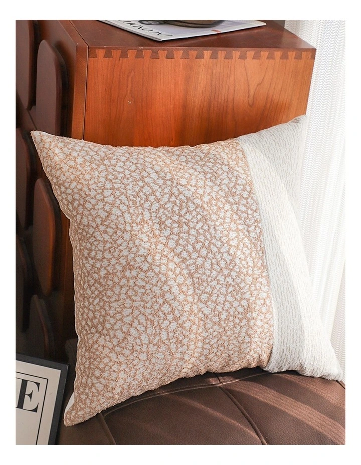 SOGA 2 Pack Beige White Floor Cushion 50x50x18cm image 4