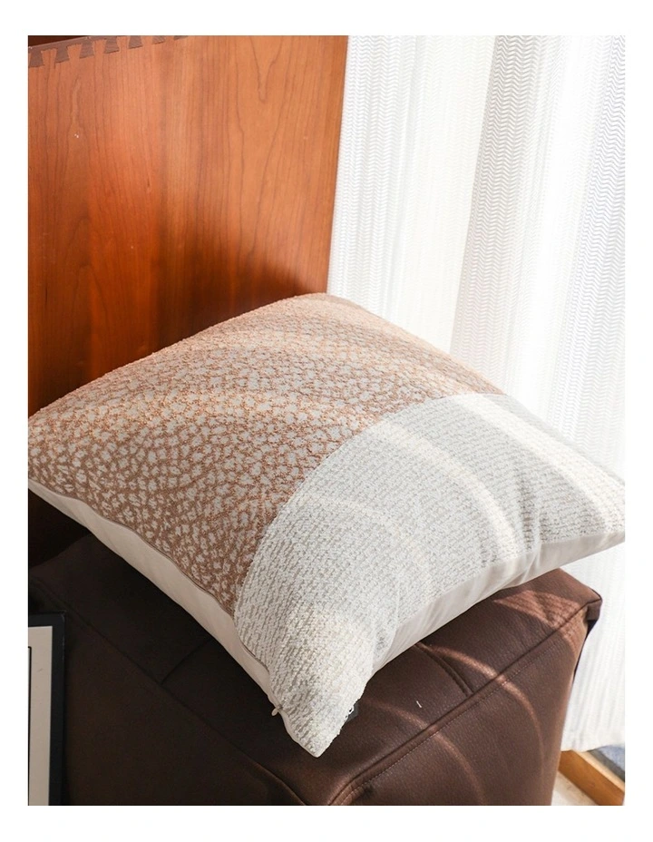 SOGA 2 Pack Beige White Floor Cushion 50x50x18cm image 6
