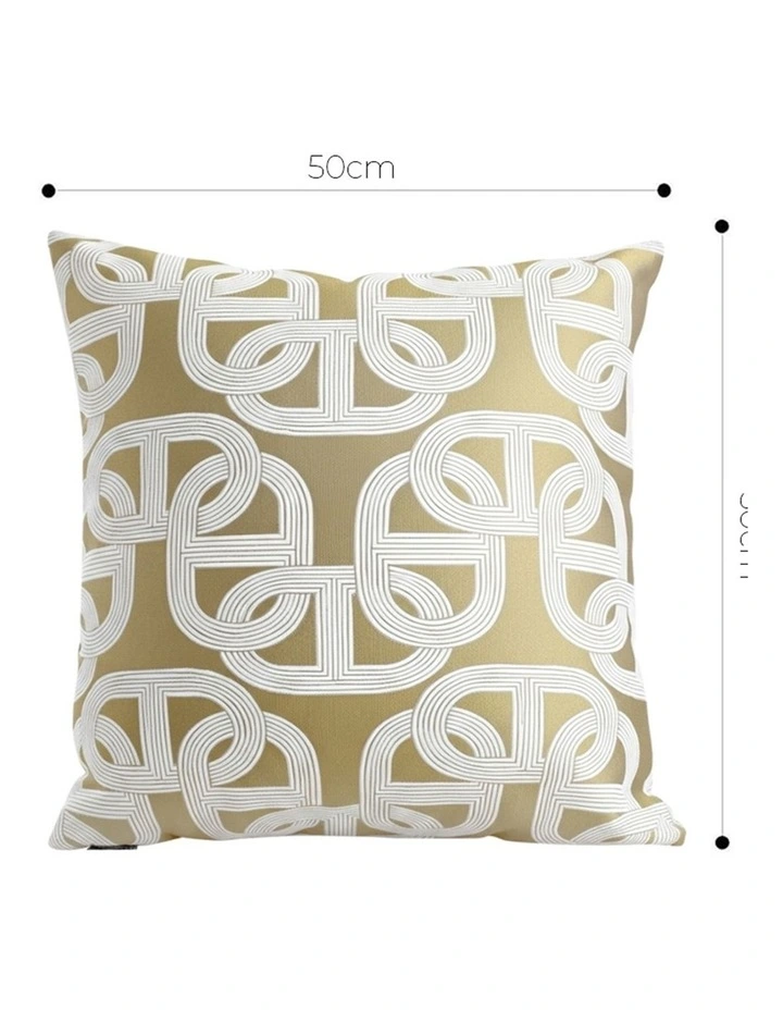 SOGA 2 Pack Artistic Olive Geometric Throw Pillow 50cm image 5