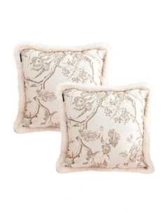 SOGA 2X 50cm Light Luxury French Style Printed Plush Pillow Set Throw Pillow