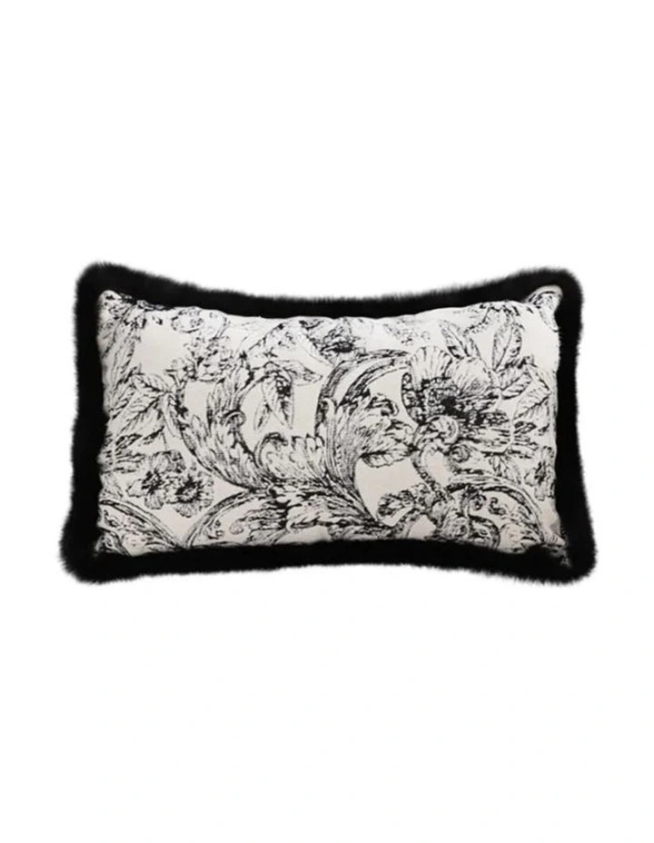 SOGA 35cm Elegant Decorative Luxury Victorian Rose French Embroidery Throw Pillow image 1