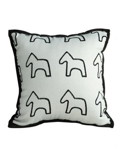 SOGA 45cm Throw Pillow White Teddy Fleece Square Pony Design Decorative Cushion for Living Room