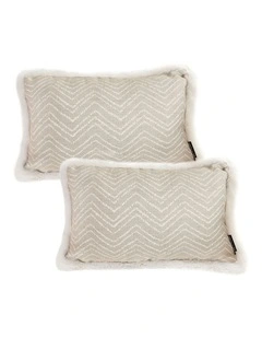 SOGA 2X 30cm Wabi-sabi Cushion Herringbone Lumbar Throw  Pillow