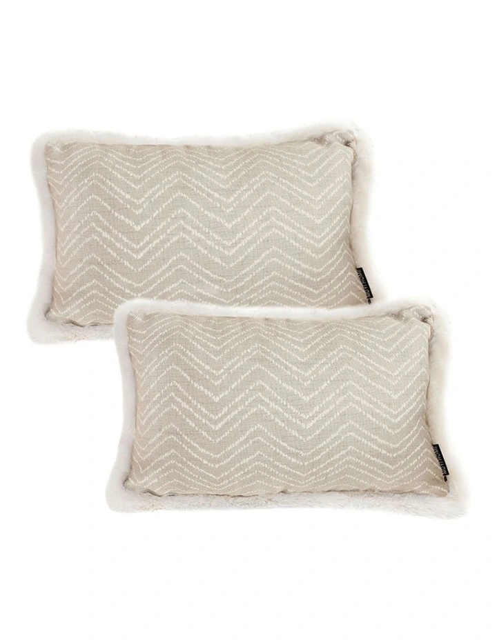 SOGA 2X 30cm Wabi-sabi Cushion Herringbone Lumbar Throw Pillow image 1