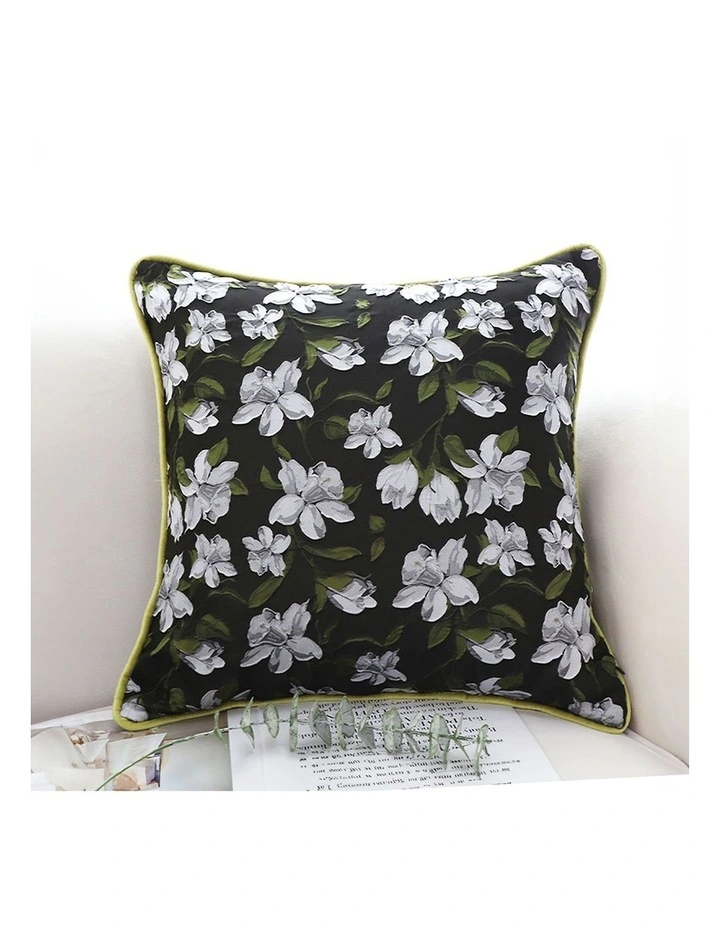 SOGA 2X 45cm Subtle Foliage Green Pillow Subtle Orchid Blossom Square Throw Pillow image 2