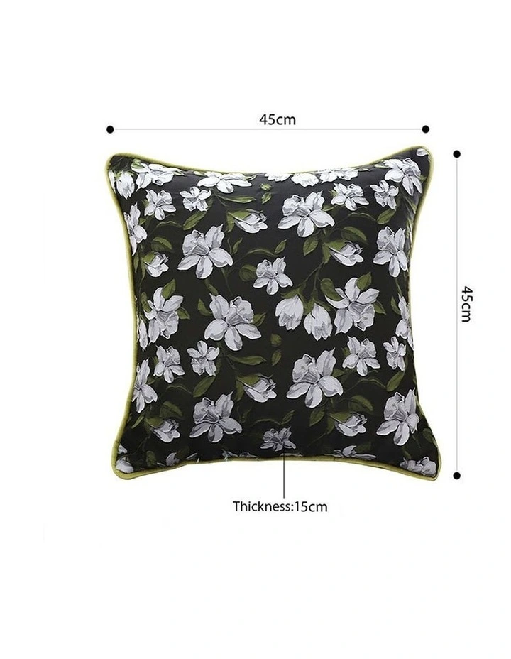 SOGA 2X 45cm Subtle Foliage Green Pillow Subtle Orchid Blossom Square Throw Pillow image 5
