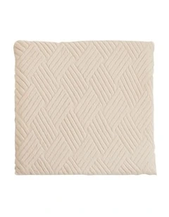 SOGA 50cm Beige Chevron Square Plush Cushion