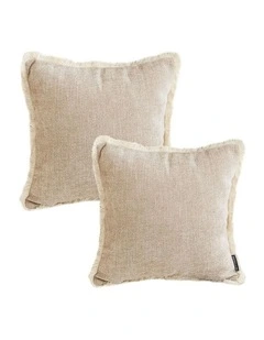 SOGA 2X 45cm Milk Coffee Home Aesthetic Chenille Texture Tassel Square Throw pillow