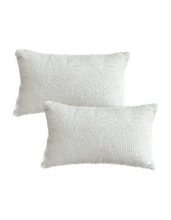 SOGA 2X 35cm Lumbar Pillow Embroidered Decorative Linen Cover Stitch Story Throw Pillow