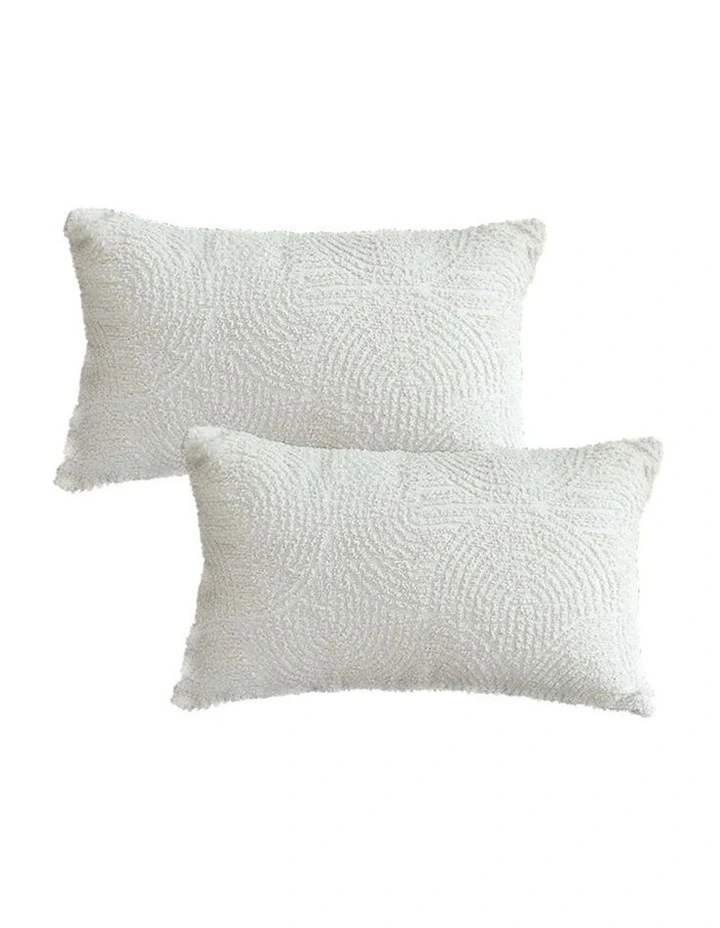 SOGA 2X 35cm Lumbar Pillow Embroidered Decorative Linen Cover Stitch Story Throw Pillow image 1