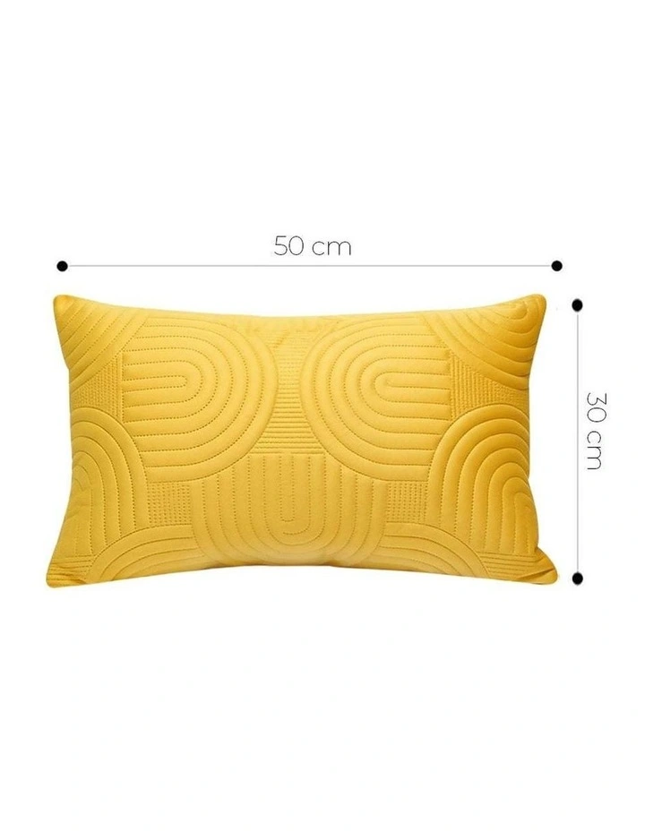 SOGA 2 Pack Yellow Textured Geometric Accent Throw Pillow 30cm image 5