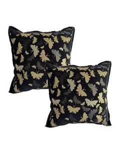 SOGA 2X 45cm Vintage Butterfly with Covers Case Decorative Decor Monarch Floral Throw Pillow