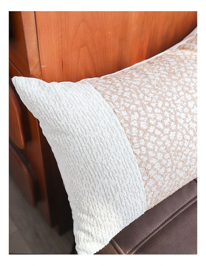 SOGA 2 Pack Beige Cotton Blend Cushion 35x55x18cm image 6