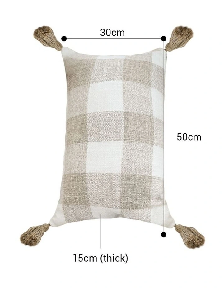 SOGA 2X 35CM Pillow Lumbar Cover Decorative Plaid Farmhouse Cushion Throw Pillow image 2