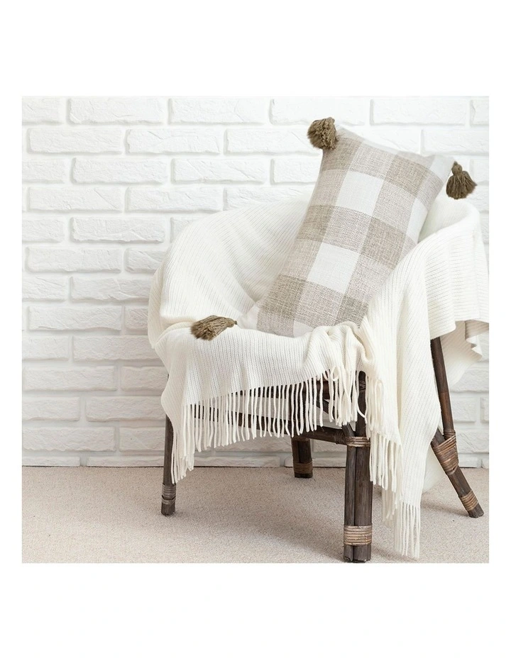 SOGA 2X 35CM Pillow Lumbar Cover Decorative Plaid Farmhouse Cushion Throw Pillow image 6