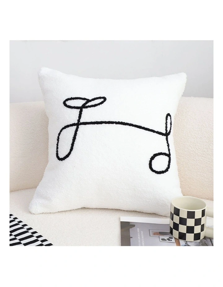 SOGA 2 Pack White Embroidered Cushion 45x45x15cm image 2