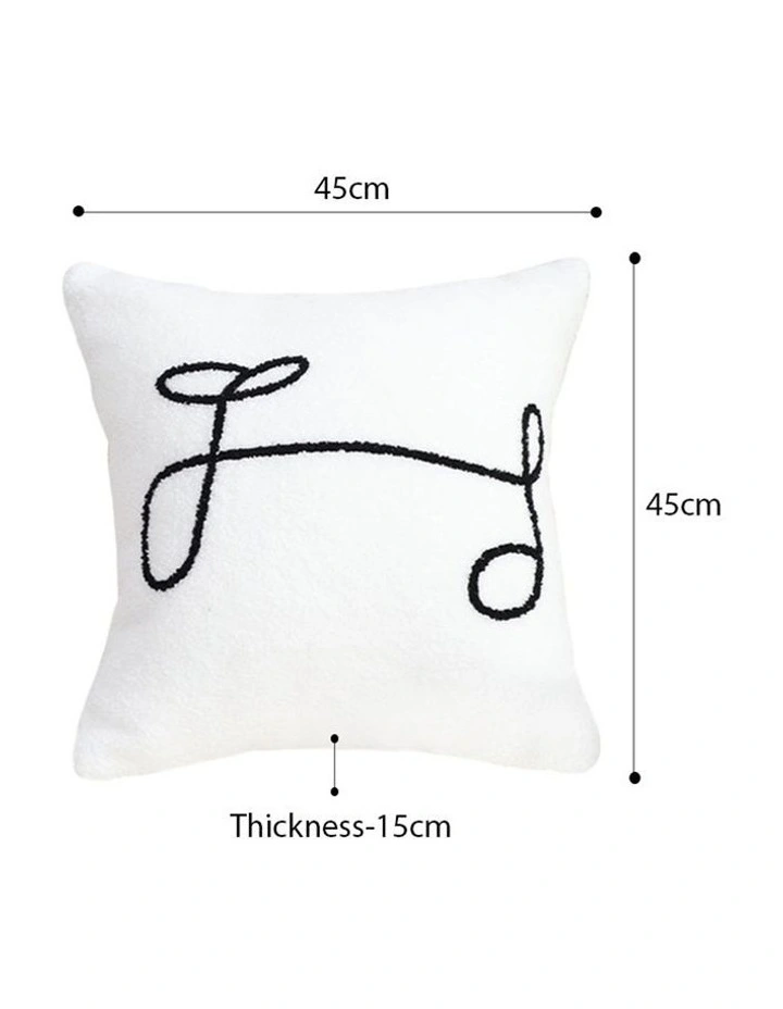 SOGA 2 Pack White Embroidered Cushion 45x45x15cm image 6
