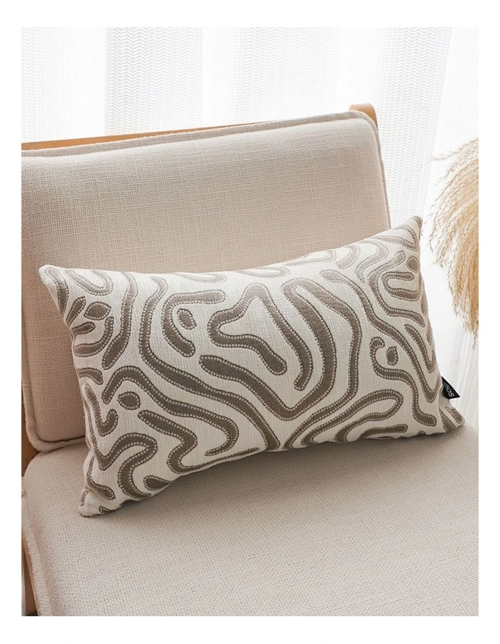 SOGA 2 Pack Grey White Abstract Swirl Accent Throw Pillow 30cm image 4