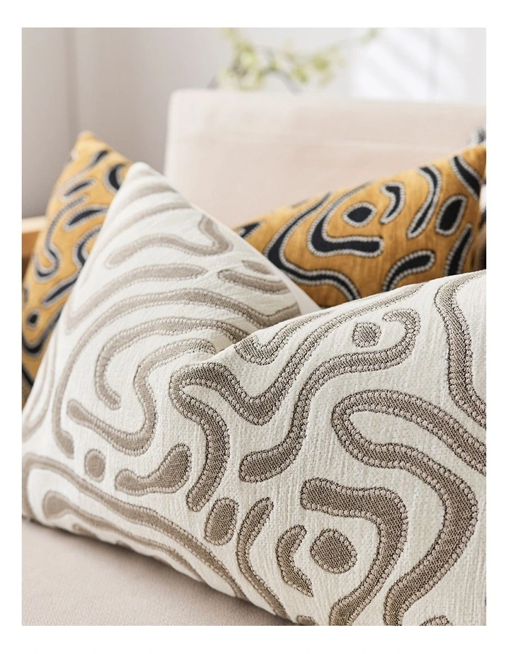 SOGA 2 Pack Grey White Abstract Swirl Accent Throw Pillow 30cm image 6