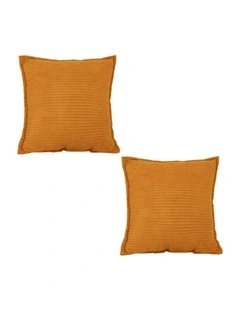 SOGA 2X 50cm Throw Pillow Mustard Wabi Sabi Arches Indoor and Outdoor Kavka for Home Decor