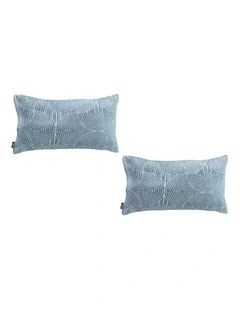 SOGA 2X 35cm Blue Throw Pillow Geometric Indoor and Outdoor Corded for Home Decor