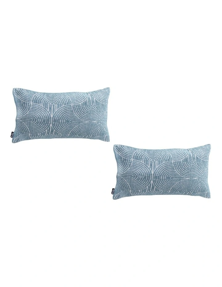 SOGA 2X 35cm Blue Throw Pillow Geometric Indoor and Outdoor Corded for Home Decor image 1