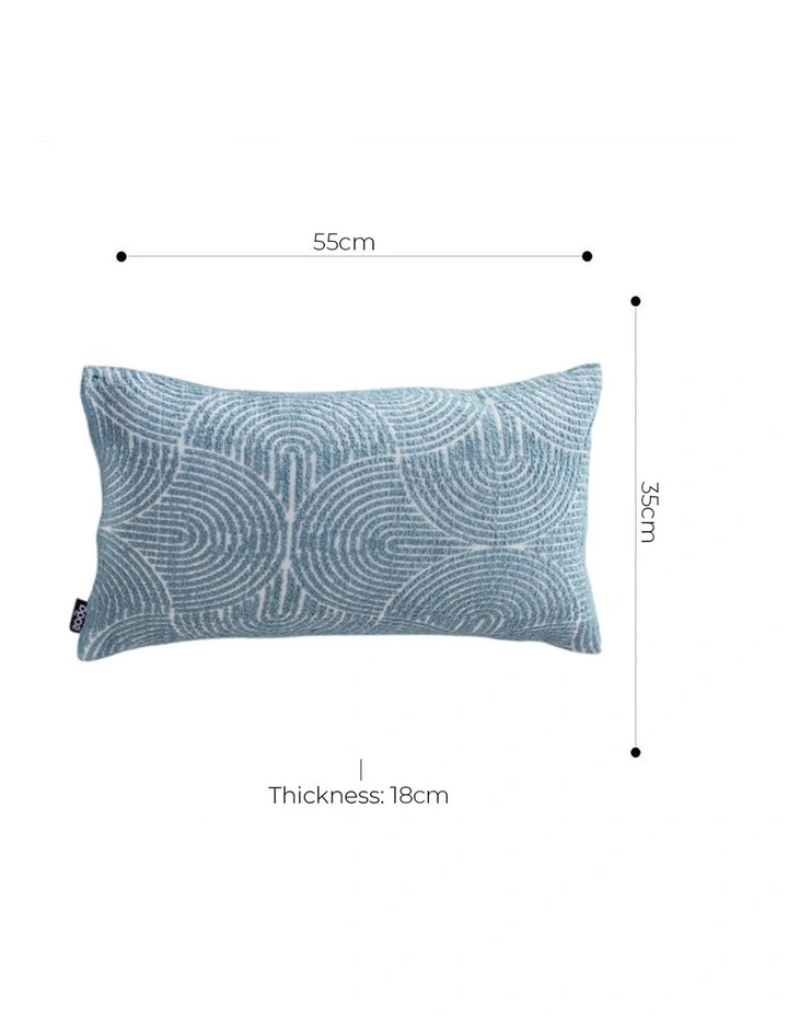 SOGA 2X 35cm Blue Throw Pillow Geometric Indoor and Outdoor Corded for Home Decor image 5