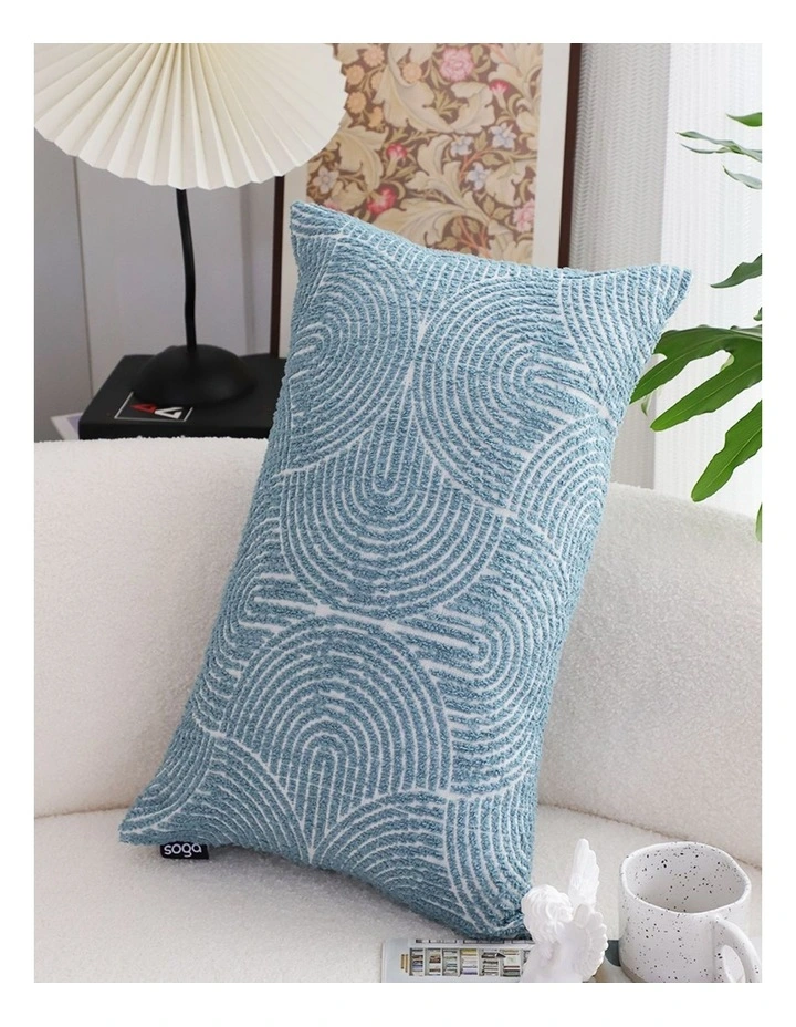SOGA 2X 35cm Blue Throw Pillow Geometric Indoor and Outdoor Corded for Home Decor image 6