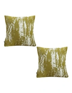 SOGA 2X 50cm Throw Pillow White and Olive Green Plush Polyester Fiber and Cotton for Home Decor