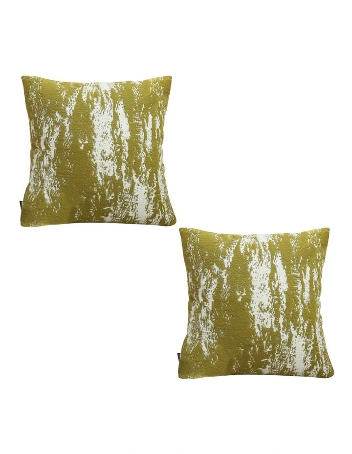 SOGA 2X 50cm Throw Pillow White and Olive Green Plush Polyester Fiber and Cotton for Home Decor image 1