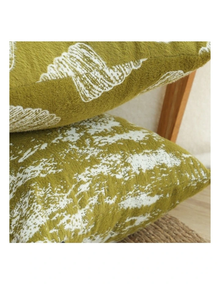 SOGA 2X 50cm Throw Pillow White and Olive Green Plush Polyester Fiber and Cotton for Home Decor image 7